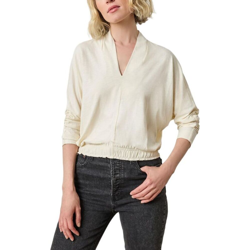 Lilla P Womens Shawl Collar Wedge Top